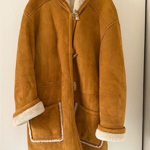 Men's Tan Shearling Coat